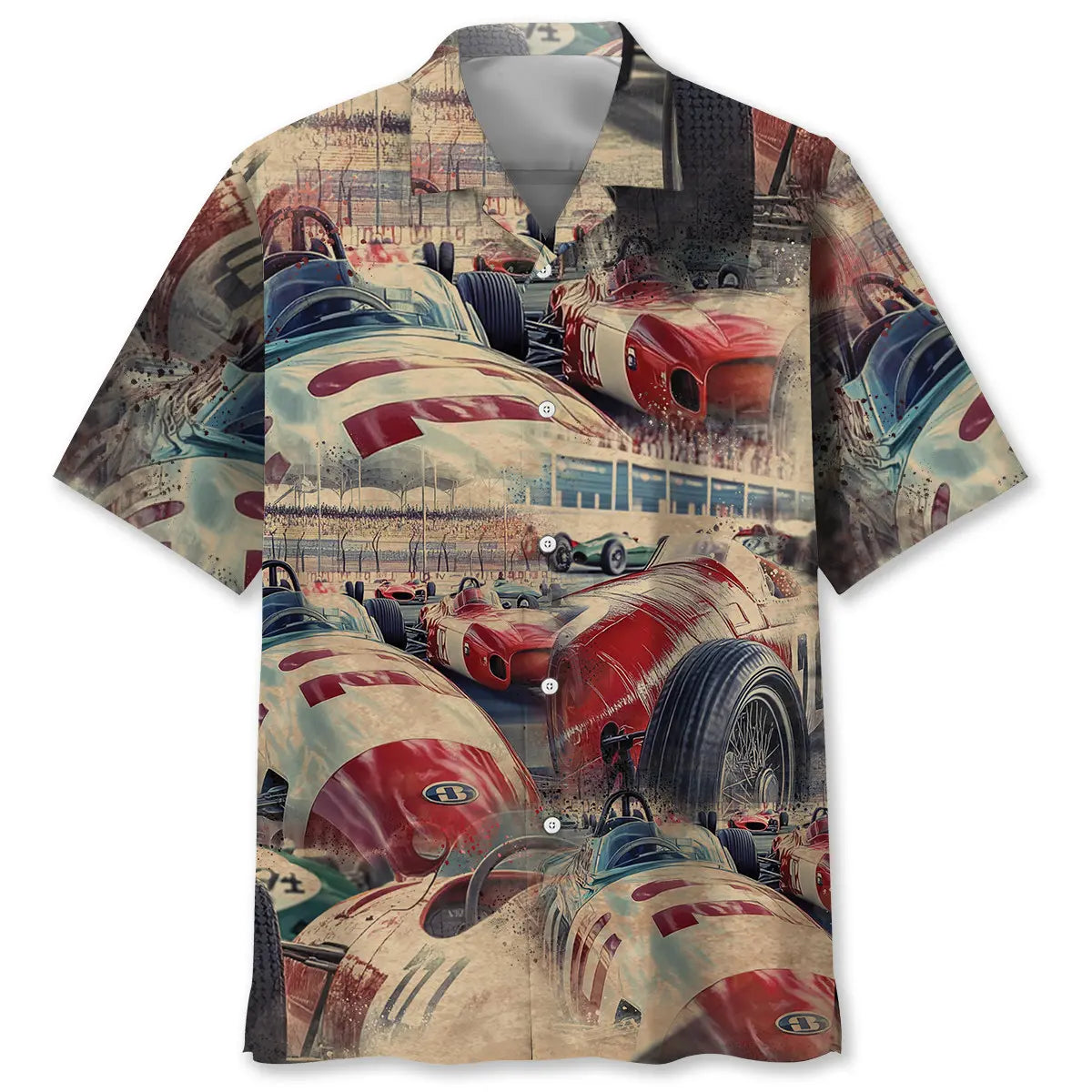 Hawaiian Shirt / Adults / S 1950's European Racing Car Hawaiian Shirt