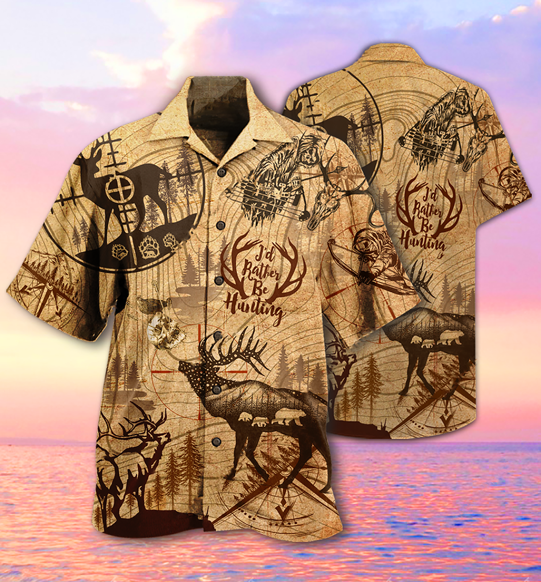 Vintage Hunting Deer Outdoor Style – Hawaiian Shirt