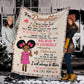 Black Girl To My Daughter African American Flannel Blanket For Bedroom Couch And Daily Comfort