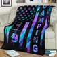 Camping American Flag Flannel Blanket For Living Room And Bedroom Styling