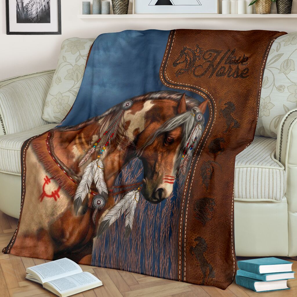 Horse Lovers Horse Pattern Flannel Blanket For Living Room And Bedroom Styling