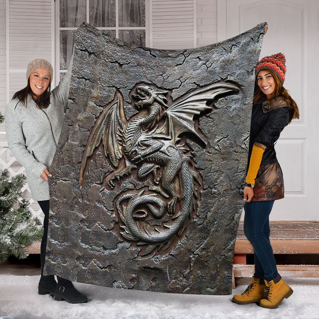 Dragon Protects Your Life Flannel Blanket For Bedroom Couch And Daily Comfort