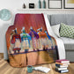 Native American Simple Flannel Blanket For Relaxing At Home And Travel
