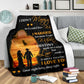 Firefighter To My Husband Fathers Day Flannel Blanket For Relaxing At Home And Travel