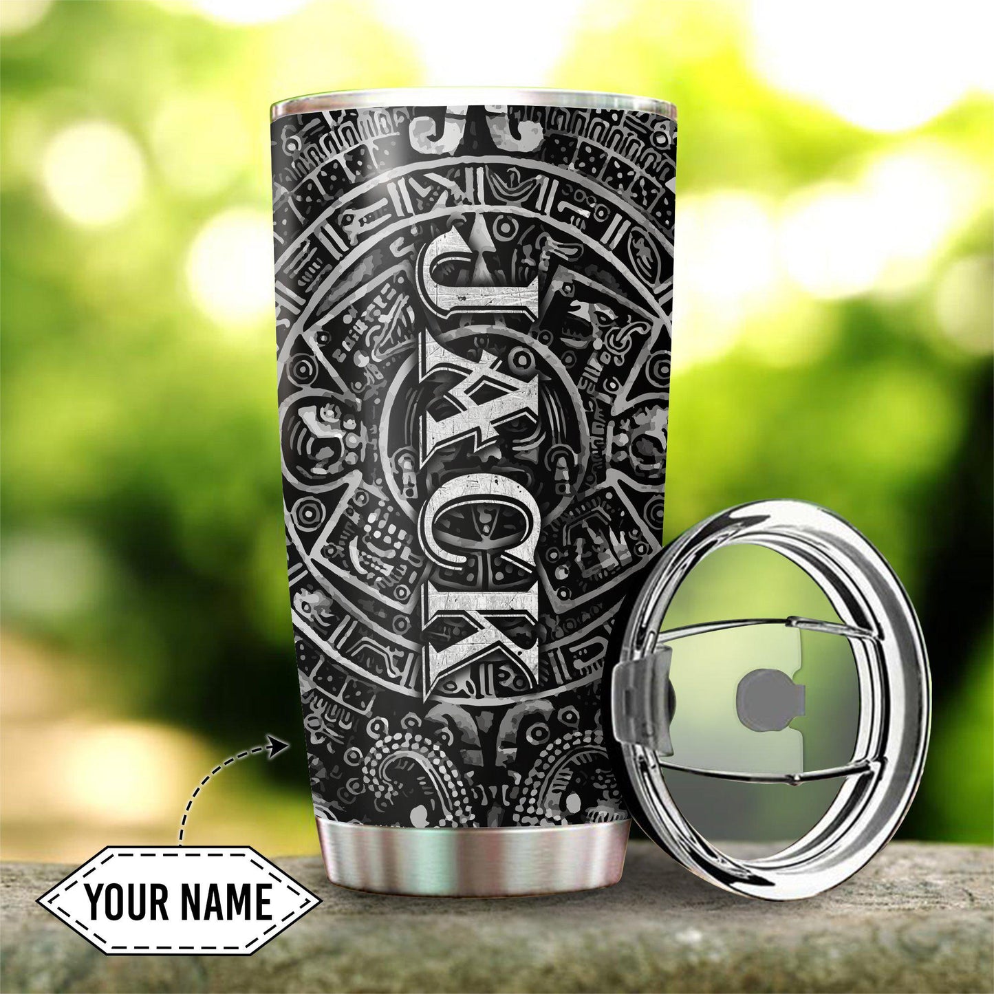 Aztec Mexico Personalized 20 Oz Tumbler For Coffee Travel And Daily Use