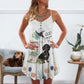 Dachshund Dog Is My Love – Women's Summer Sleeveless V-Neck Camisole Dress
