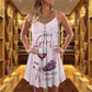 Girl Who Loves Wine Summer – Women's Summer Sleeveless V-Neck Camisole Dress