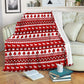 Asl Christmas White And Red Flannel Blanket For Soft Bed Couch And Home Comfort