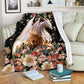 Dragon White Dragon Floral Flannel Blanket For Warm Home Decor And Relaxation