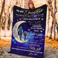 Family Dad To My Daughter Flannel Blanket For Bed Sofa And Reading Nook Decor