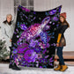 Turtle Purple Turtle Flannel Blanket For Bedroom Couch And Daily Comfort