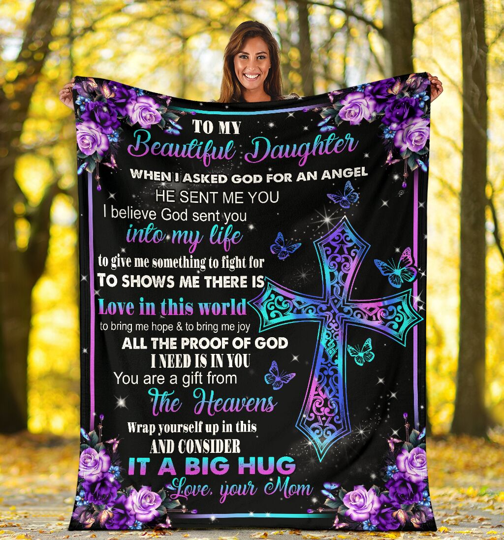 God I Asked God For A Best Friend Christian Flannel Blanket For Cozy Home Lounging And Gifting