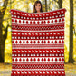 Asl Christmas White And Red Flannel Blanket For Cozy Home Lounging And Gifting