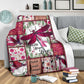 Breast Cancer Awareness Dragonfly Flannel Blanket For Relaxing At Home And Travel