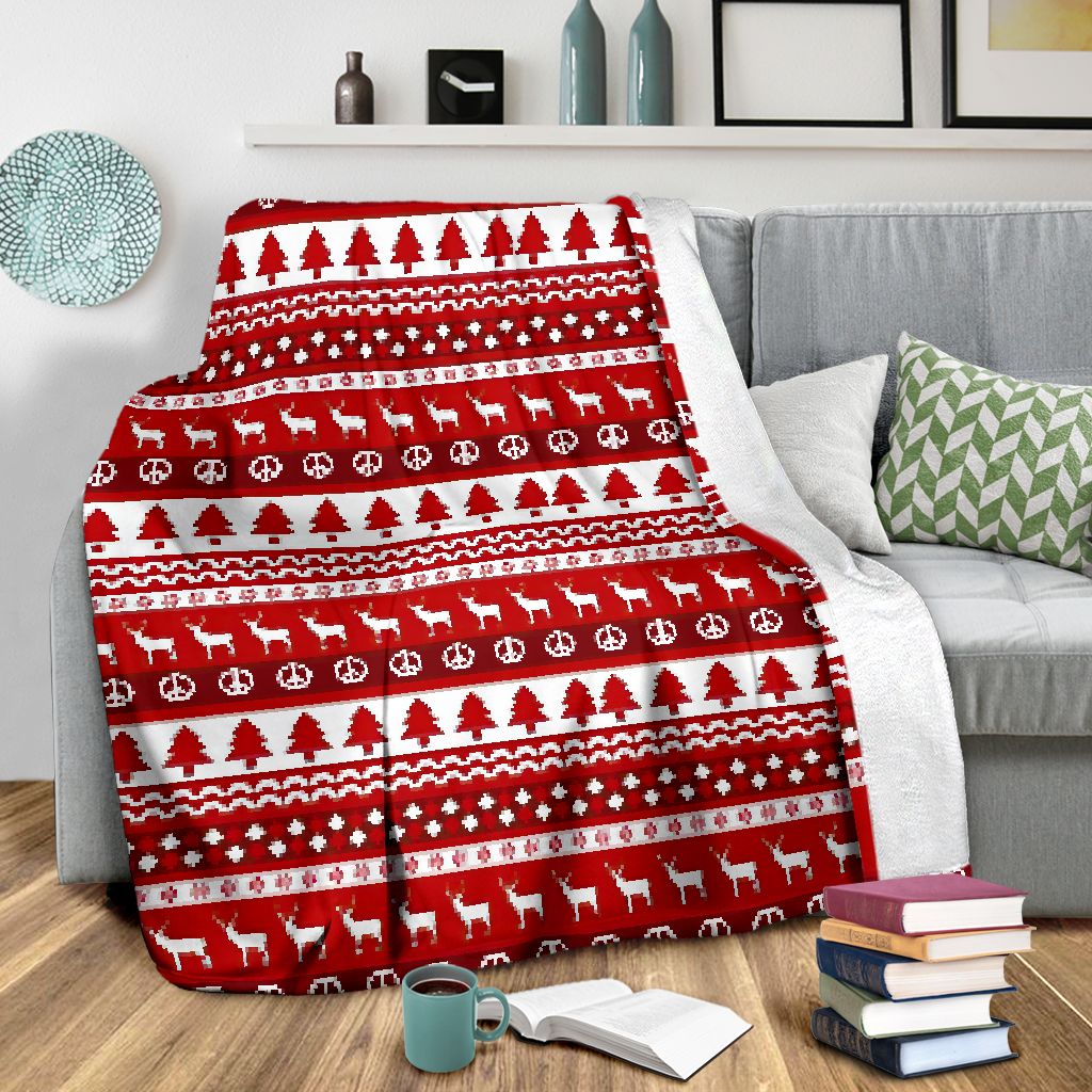 Christmas Simple But Nice Flannel Blanket For Relaxing At Home And Travel