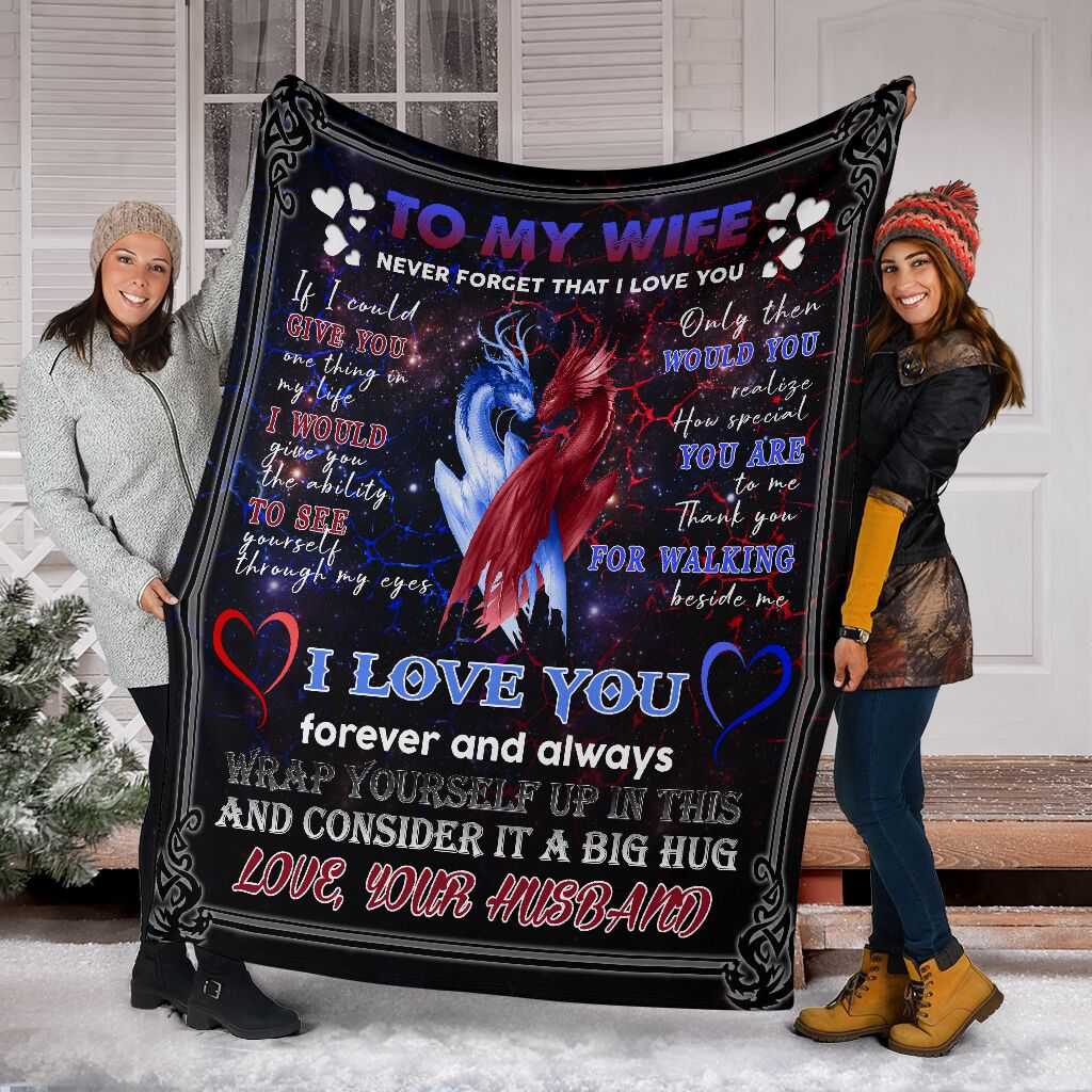 Dragon To My Wife Flannel Blanket For Bedroom Couch And Daily Comfort