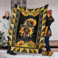 Jesus Cross On Sunflower Christian Flannel Blanket For Bedroom Couch And Daily Comfort