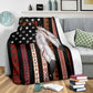 Native American Flag Native American Flannel Blanket For Relaxing At Home And Travel