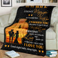 Police To My Husband Fathers Day Officer Flannel Blanket For Living Room And Bedroom Styling