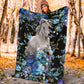 Horse White Horse Blue Flower Flannel Blanket For Bed Sofa And Reading Nook Decor