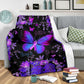 Butterfly Faith Hope Love Flannel Blanket For Relaxing At Home And Travel