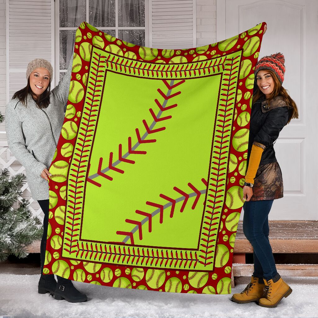 Softball Love Sport In Life Flannel Blanket For Bedroom Couch And Daily Comfort