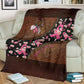 Breast Cancer Awareness Strength And Hope Message Flannel Blanket For Living Room And Bedroom Styling