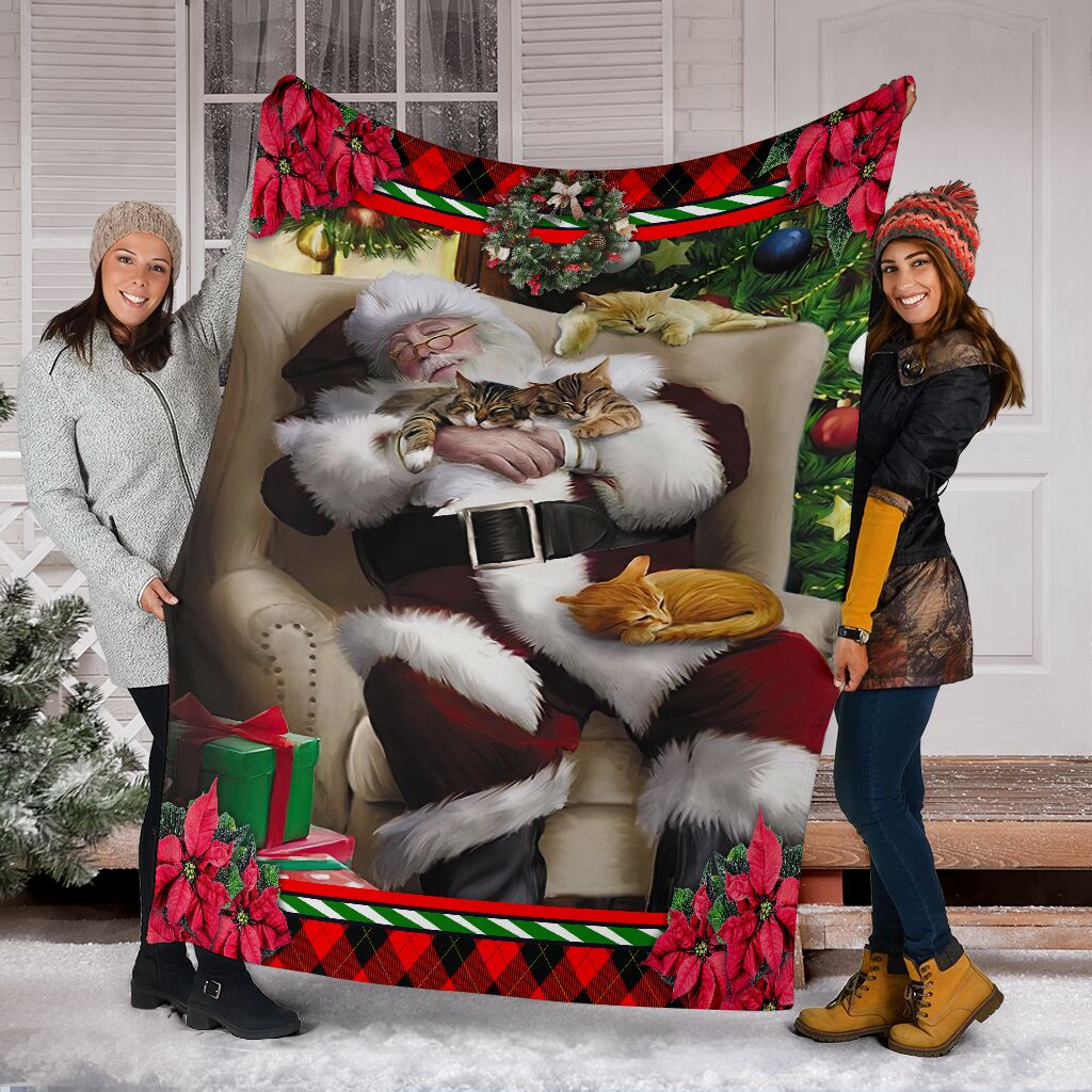 Cat All I Want For Christmas Is A Nap Flannel Blanket For Bedroom Couch And Daily Comfort