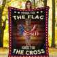 God Stand For The Flag American Flag Christian Flannel Blanket For Cozy Home Lounging And Gifting