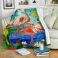 Flamingo Love Beautiful Life Flannel Blanket For Soft Bed Couch And Home Comfort
