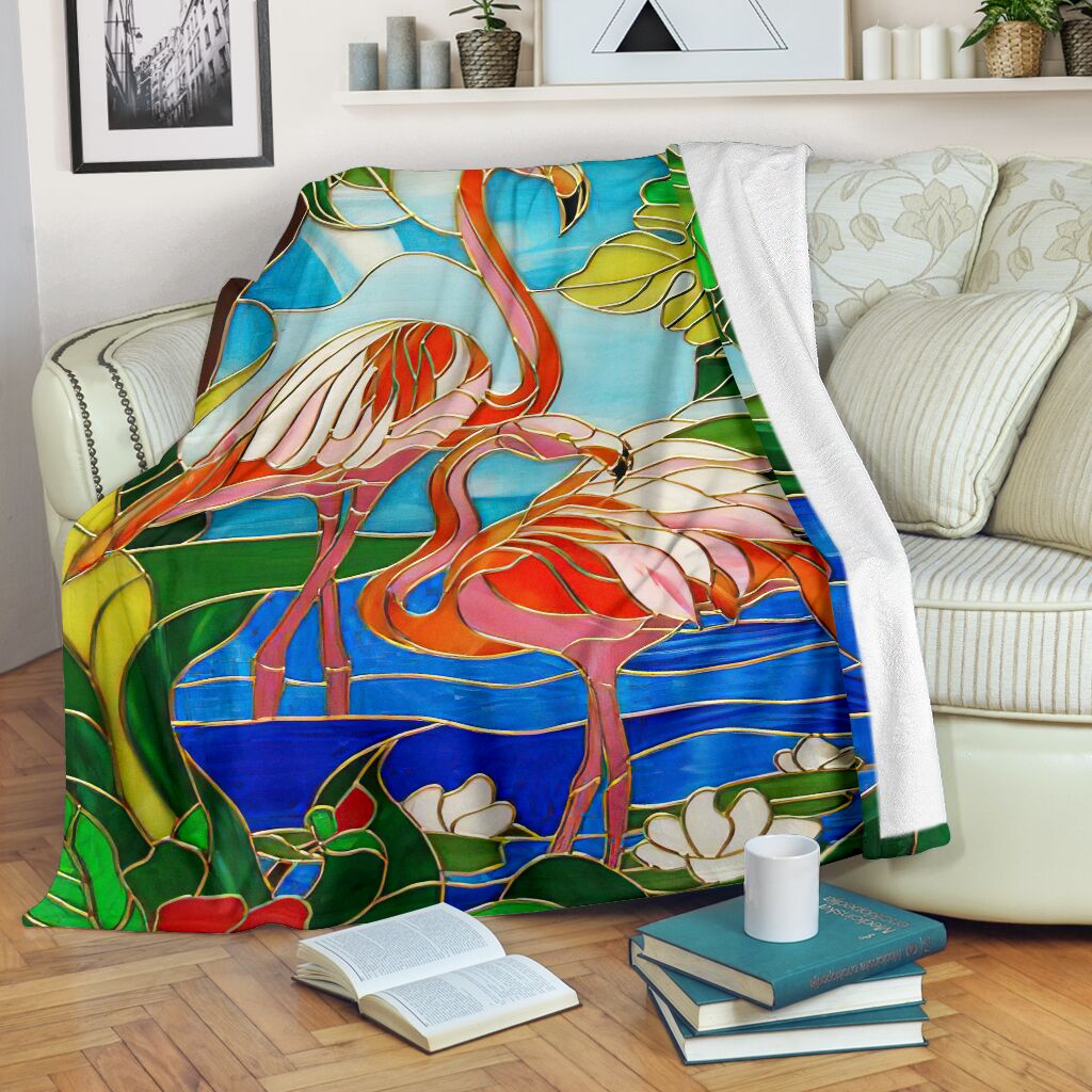Flamingo Love Beautiful Life Flannel Blanket For Soft Bed Couch And Home Comfort