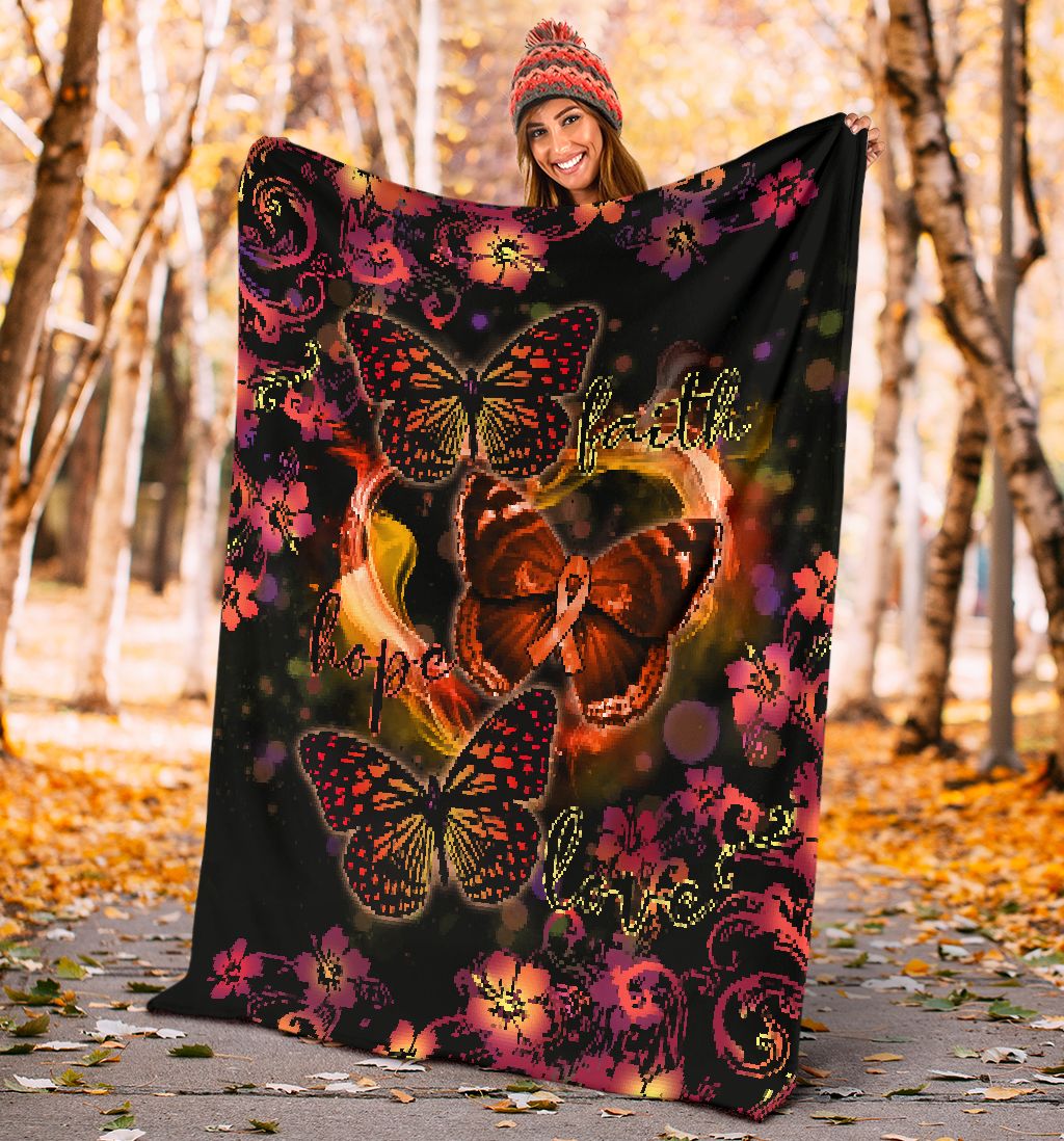Multiple Sclerosis Awareness Flannel Blanket For Bed Sofa And Reading Nook Decor