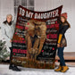 Elephant To My Daughter Breathing I Love You Flannel Blanket For Bedroom Couch And Daily Comfort