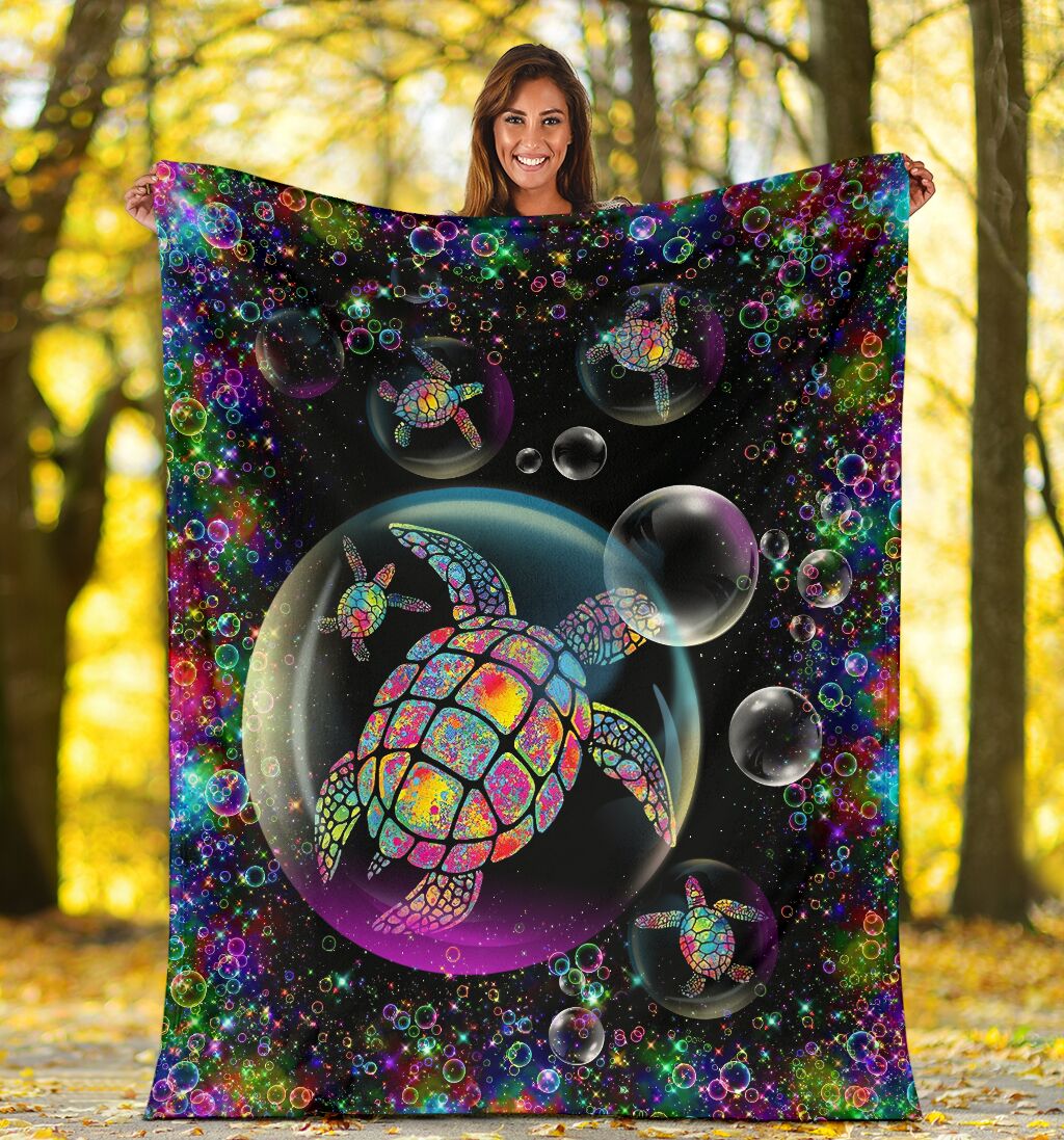 Turtle Lovers Turtle Playing Flannel Blanket For Cozy Home Lounging And Gifting