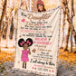 Black Girl To My Daughter African American Flannel Blanket For Bed Sofa And Reading Nook Decor