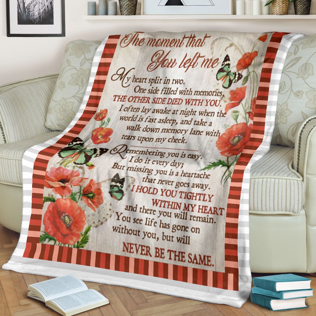 Butterfly The Moment Memorial Flannel Blanket For Living Room And Bedroom Styling