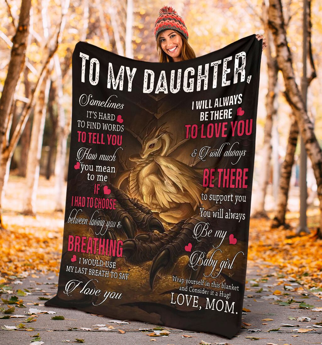 Dragon To My Daughter Flannel Blanket For Bed Sofa And Reading Nook Decor