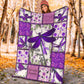 Fibromyalgia Awareness Dragonfly Flannel Blanket For Relaxing At Home And Travel