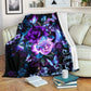 Mental Health Awareness Rose Butterfly Flannel Blanket For Warm Home Decor And Relaxation