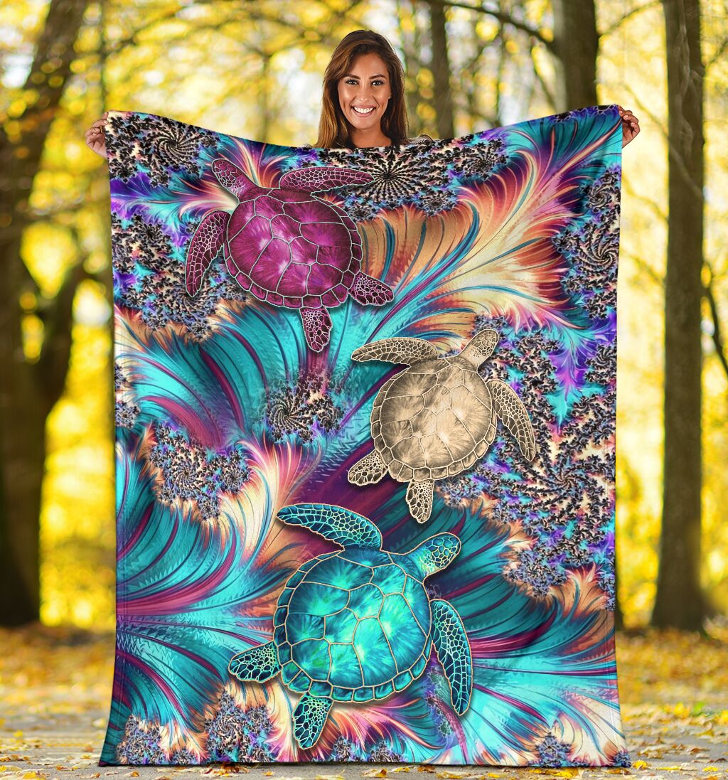 Turtle Magic Flannel Blanket For Cozy Home Lounging And Gifting