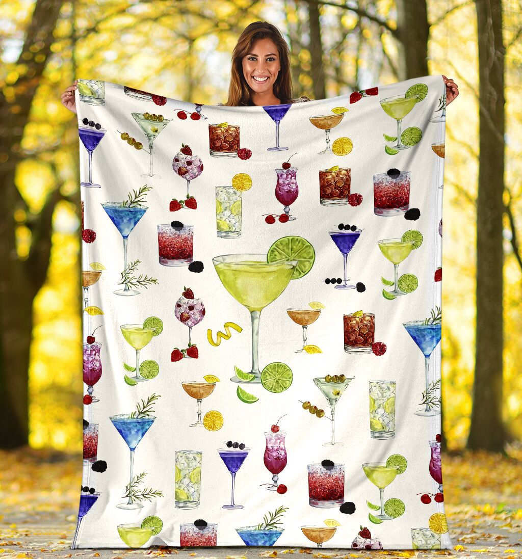 Tropical Drink Lover Flannel Blanket For Cozy Home Lounging And Gifting