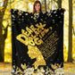 Black Girl Dear Black Girl Faux Glitter Print African American Flannel Blanket For Cozy Home Lounging And Gifting