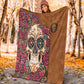 Skull Lovers Beautiful Rose Flannel Blanket For Bed Sofa And Reading Nook Decor