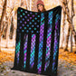 Mermaid American Flag Flannel Blanket For Bed Sofa And Reading Nook Decor