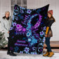 Mental Health Awareness Floral Flannel Blanket For Bedroom Couch And Daily Comfort