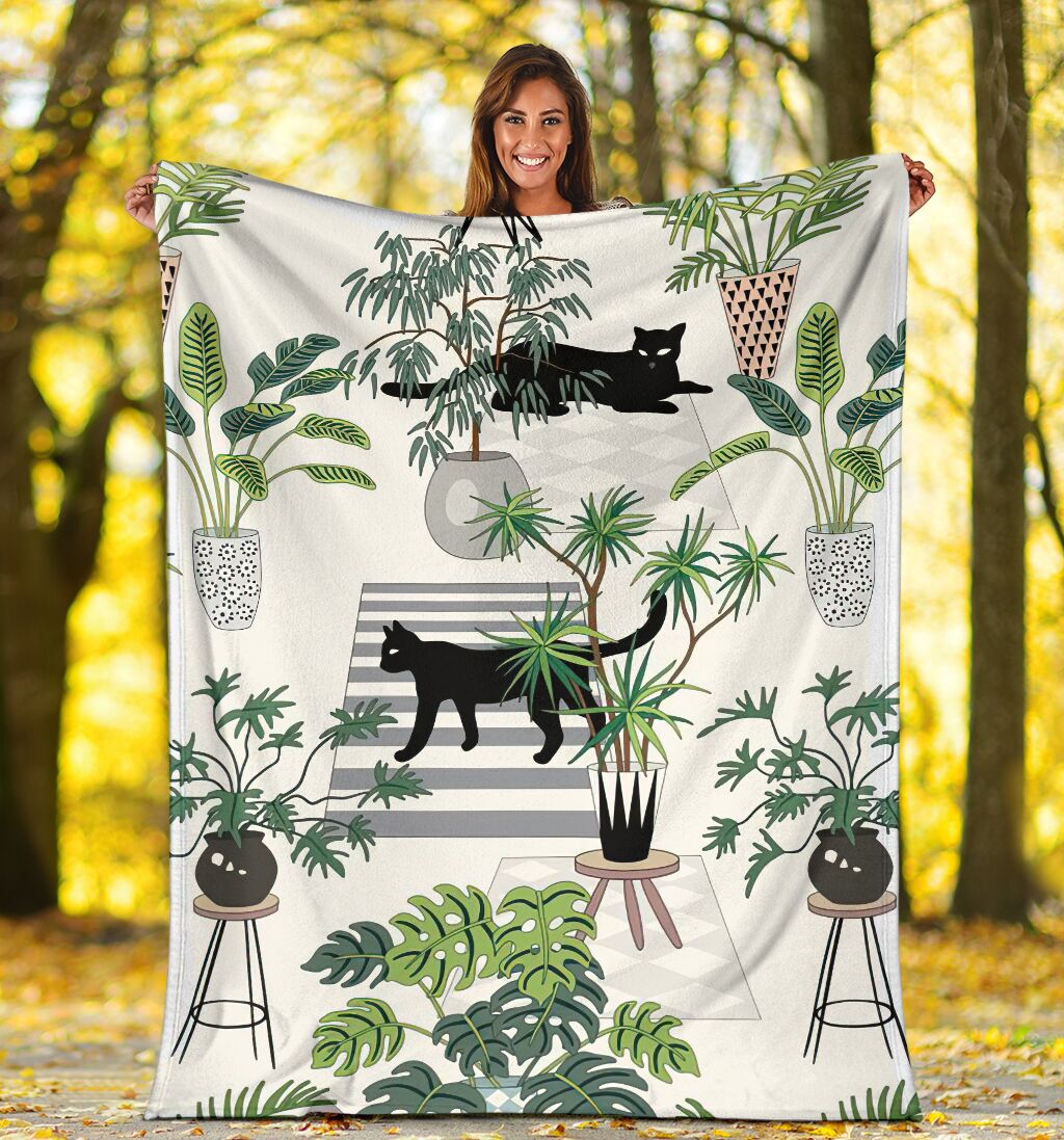 Cat Lovely Black Cats Flannel Blanket For Cozy Home Lounging And Gifting