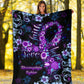 Flower Faith Hope Love Fibromyalgia Awareness Flannel Blanket For Cozy Home Lounging And Gifting
