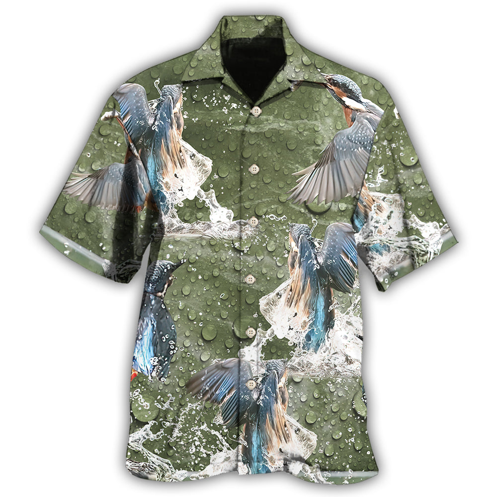 Kingfisher Bird Elegant Artistic - Hawaiian Shirt