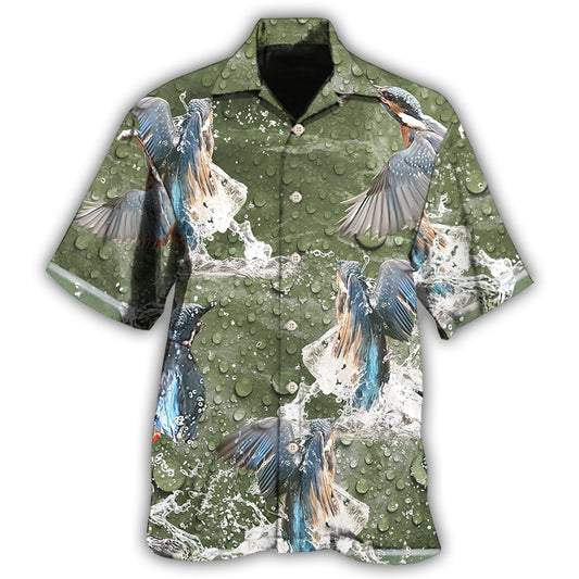 Kingfisher Bird Elegant Artistic - Hawaiian Shirt