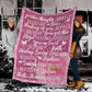 Breast Cancer Warrior Breast Cancer Awareness Flannel Blanket For Bedroom Couch And Daily Comfort